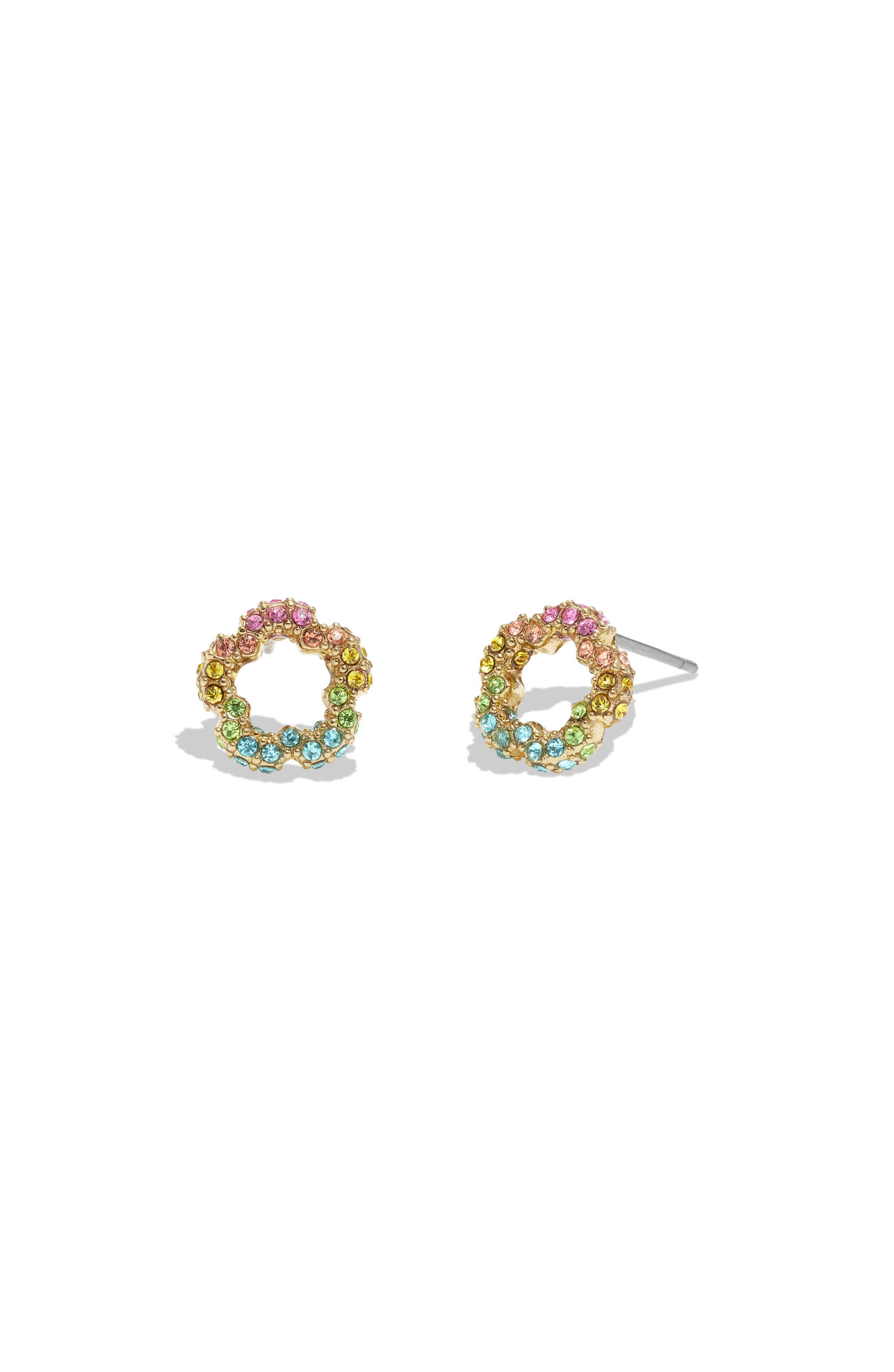 COACH Tea Rose Pavé Stud Earrings