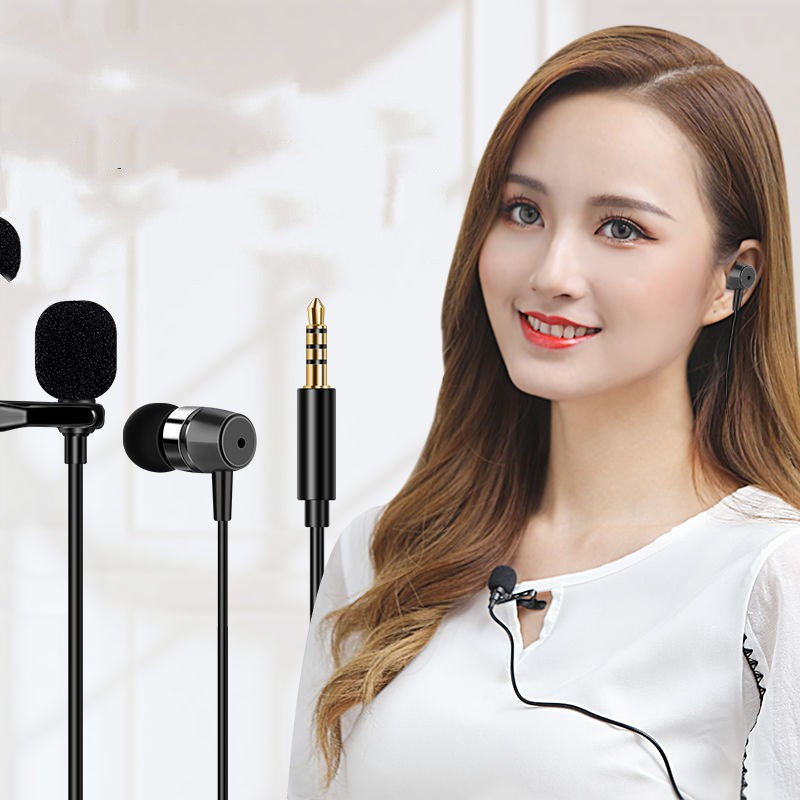 领夹式有线麦克风k歌神器手机专用