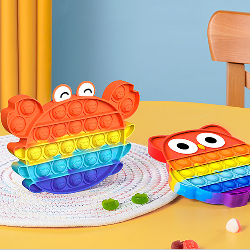 【首单减2元】儿童彩虹摁摁乐早教益智玩具