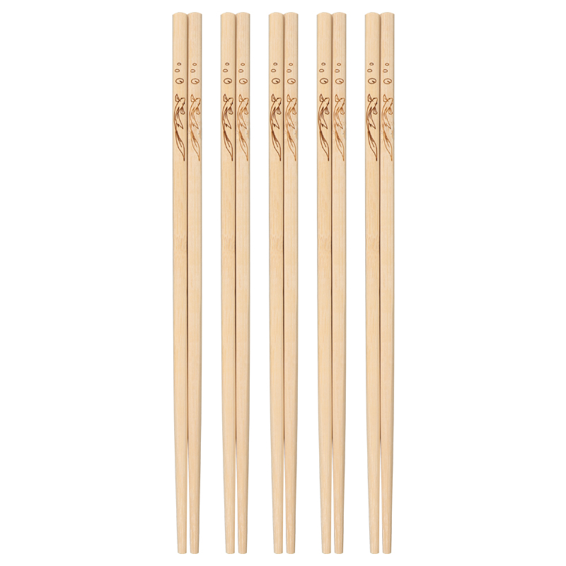 【可签到】家用天然竹筷子10双