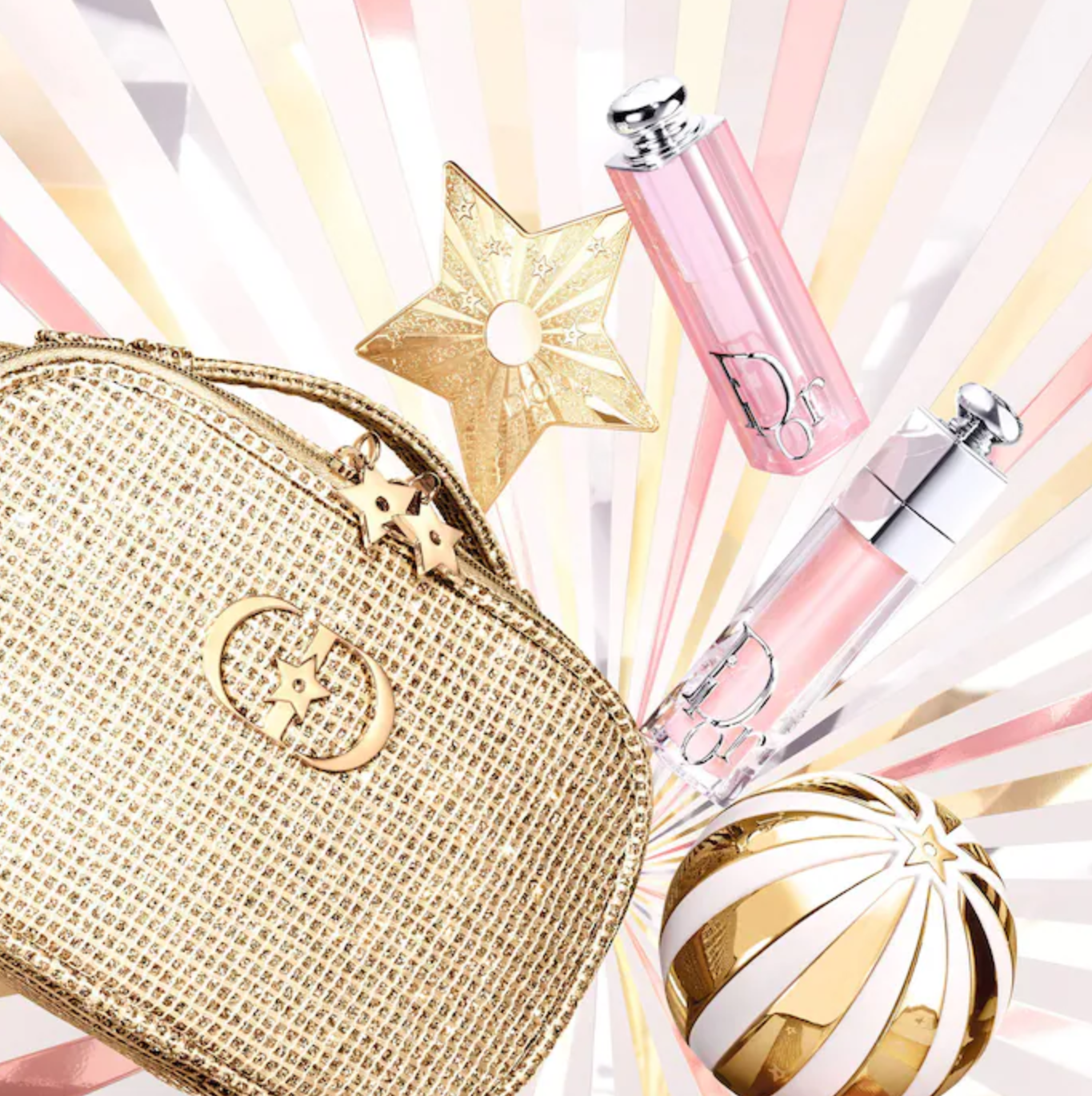 Dior Beauty 2025节日套装 配奢金星星化妆包