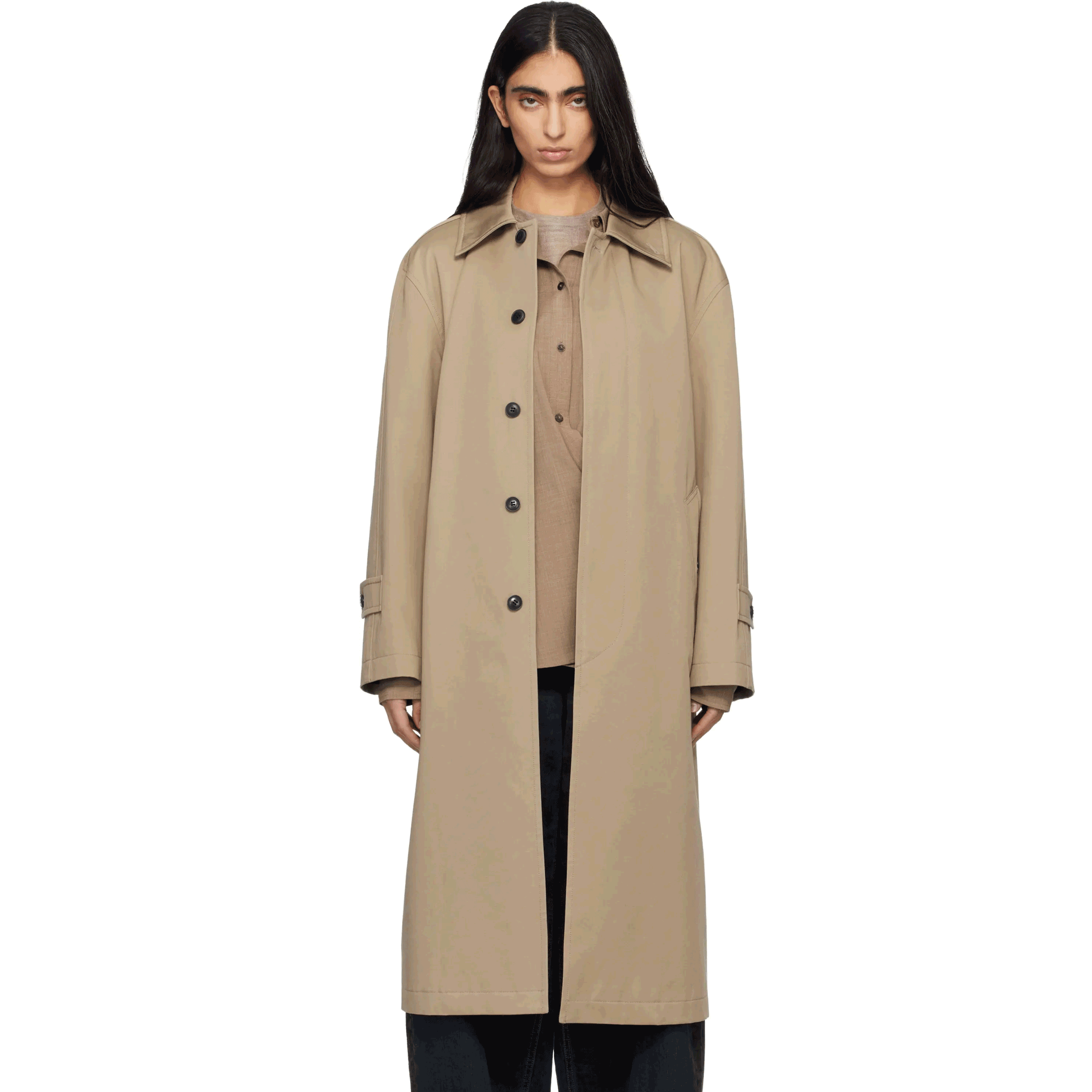 TONYWACK Beige Single-Breasted Trench Coat