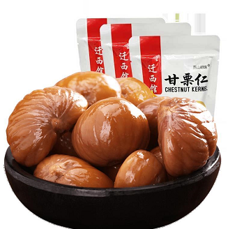 24.9元包邮！呲牙乐 迁西甘栗仁 80g*5袋