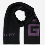 Givenchy 黑色Logo 围巾
