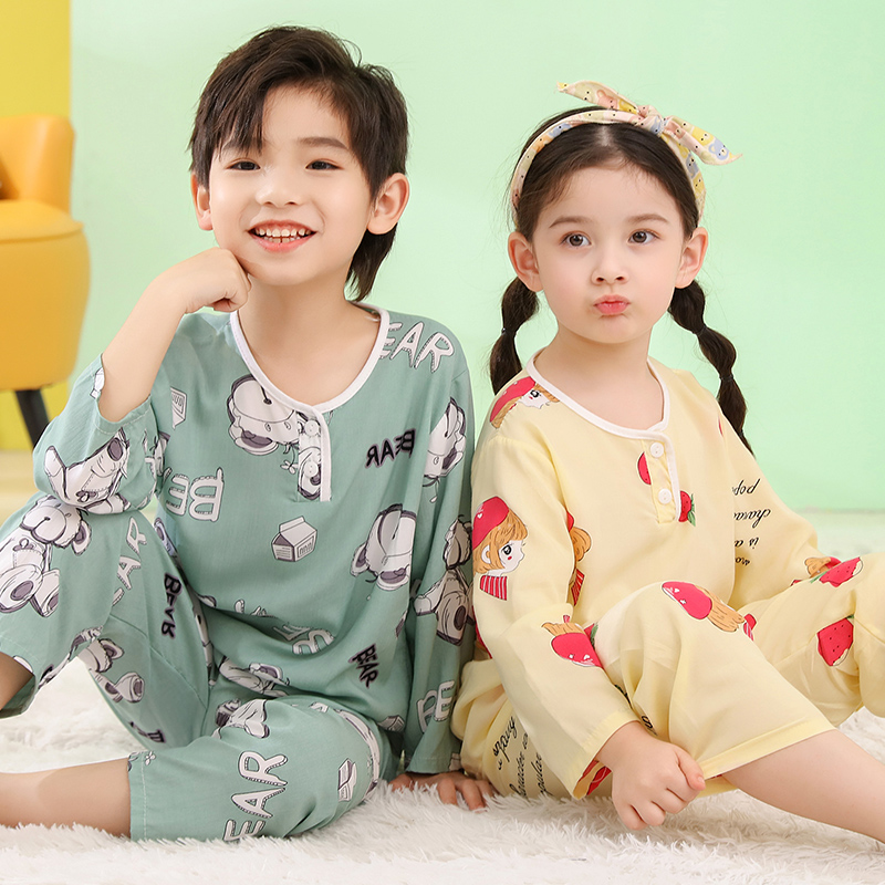 【全尺码一个价】夏季儿童棉绸睡衣2件套