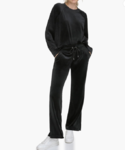 DKNY 女式高性能开叉铂金丝绒运动裤