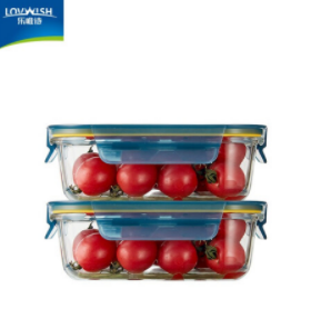 4.99元包邮！乐唯诗耐热玻璃保鲜盒400ml*2个