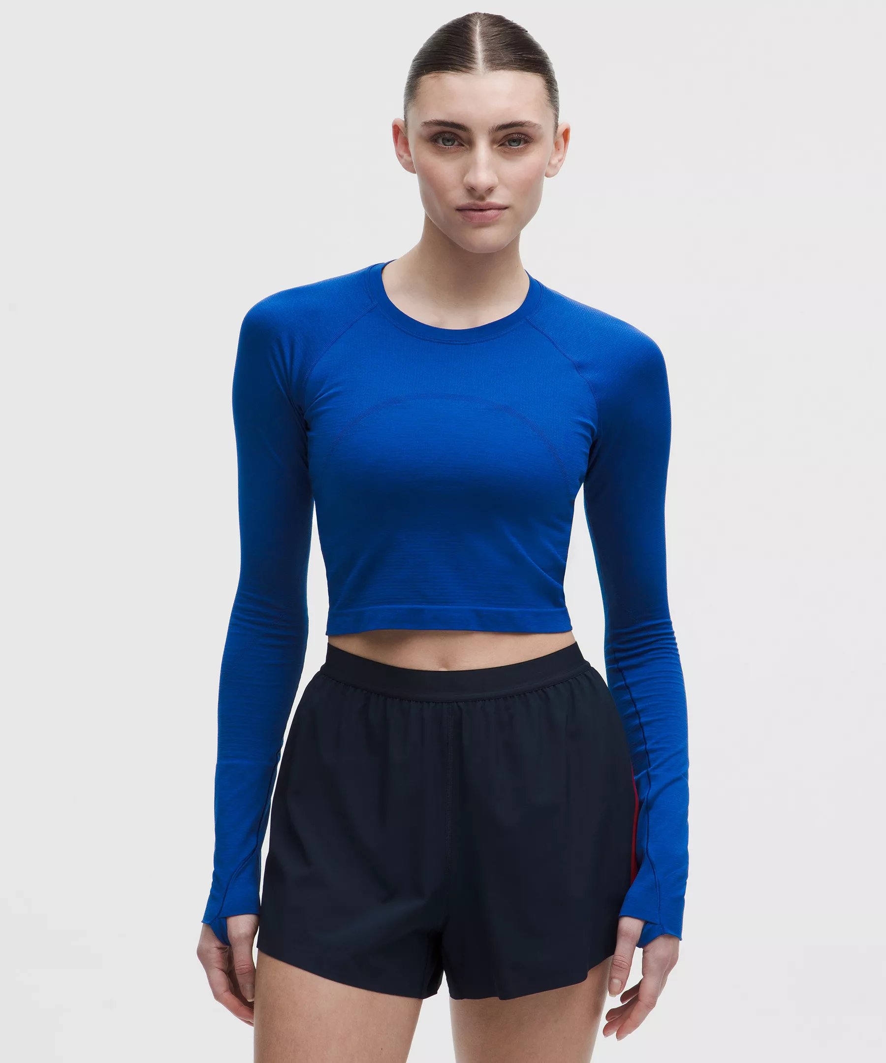 Lululemon Swiftly Tech Cropped女士长袖T恤 2.0