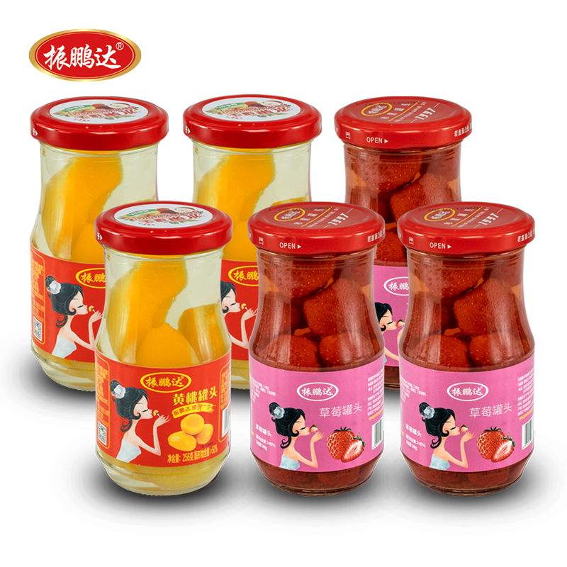 【到手6瓶】振鹏草莓混合水果罐头*6瓶