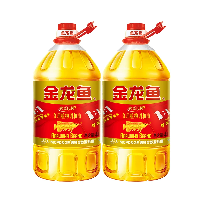 金龙鱼黄金比例食用调和油4L*2桶