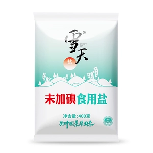 雪天盐业精制食用盐家用井矿细盐巴400g*7袋加碘/无碘食用盐调味