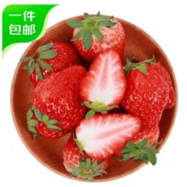 39.9元包邮！京鲜生 丹东99红颜草莓1斤