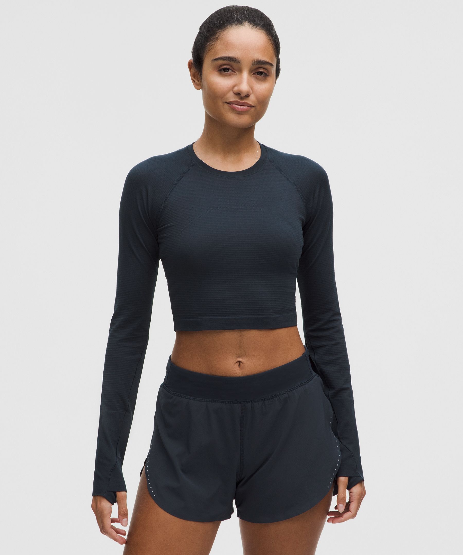 Lululemon Swiftly Tech Cropped女士长袖T恤 2.0