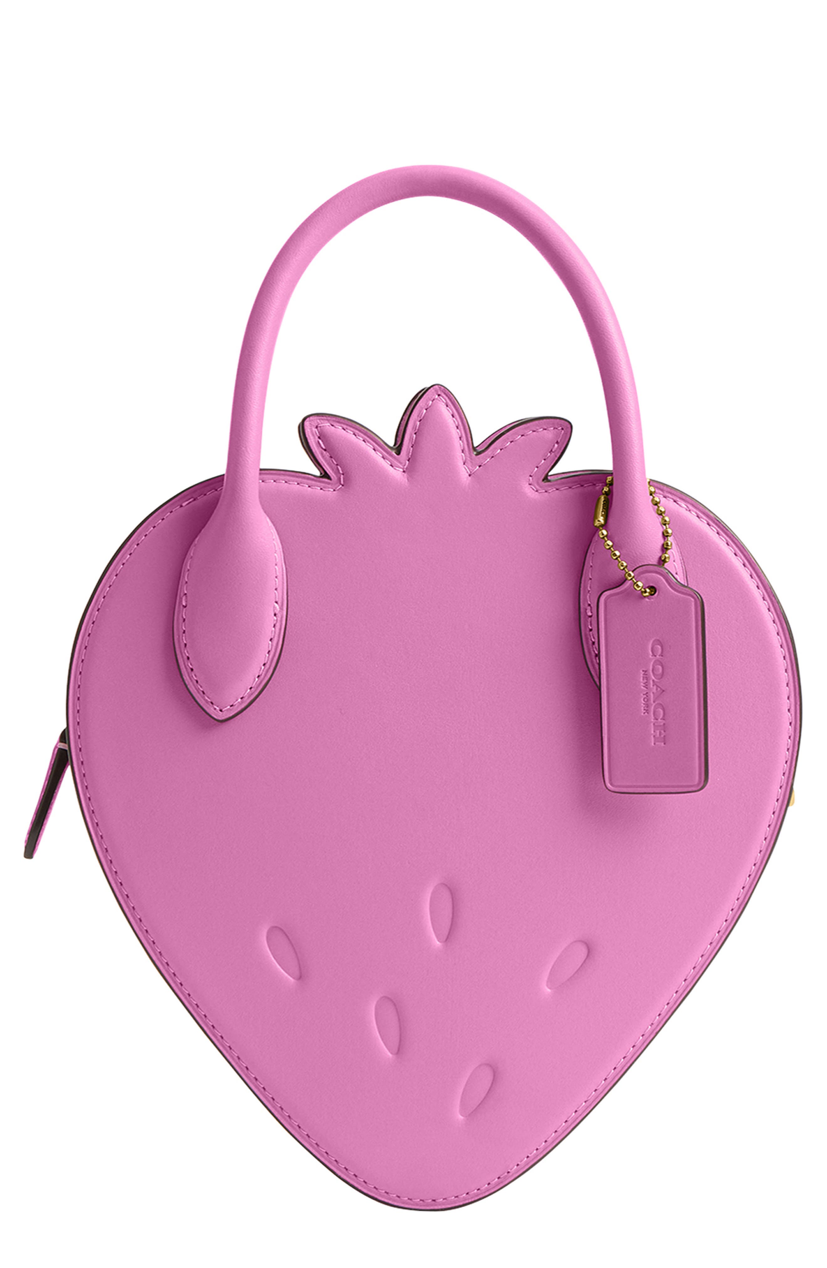 COACH Strawberry Glovetanned Leather Convertible Crossbody Bag
