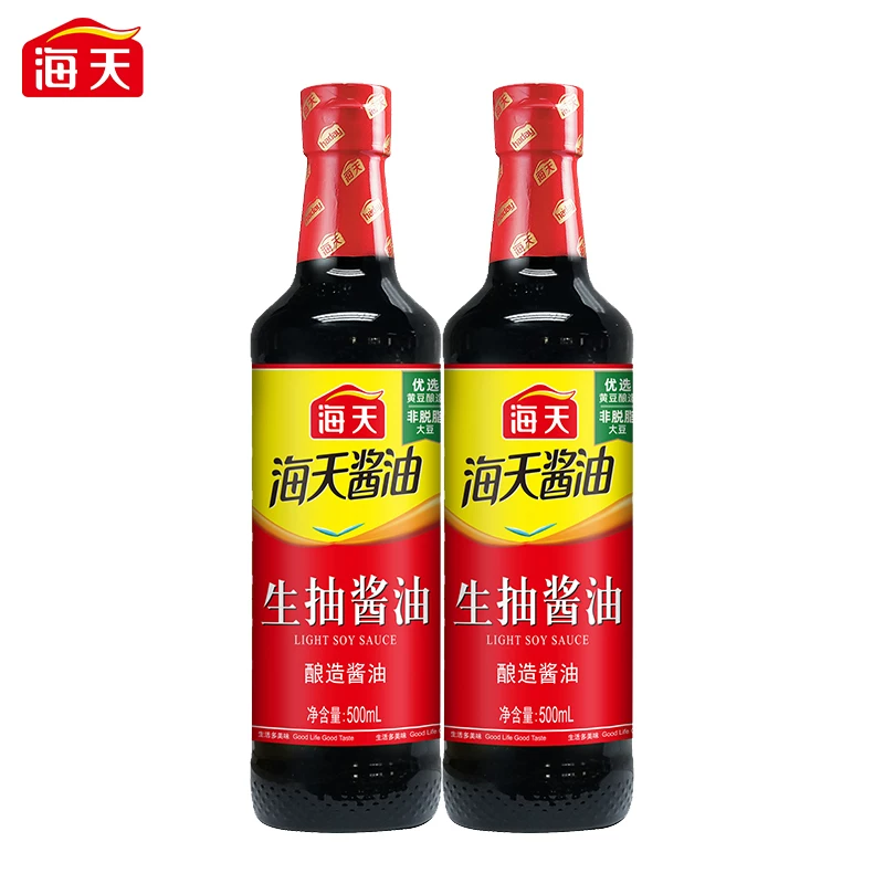 炒菜凉拌调汁都需要它！海天生抽500ml*2瓶