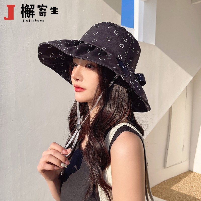 檞寄生 网红大檐遮脸遮阳帽渔夫帽
