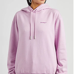 Diag 淡紫色徽标连帽棉质卫衣