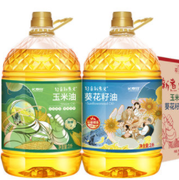 94.9元包邮！长寿花 玉米油3L+葵花籽油3L
