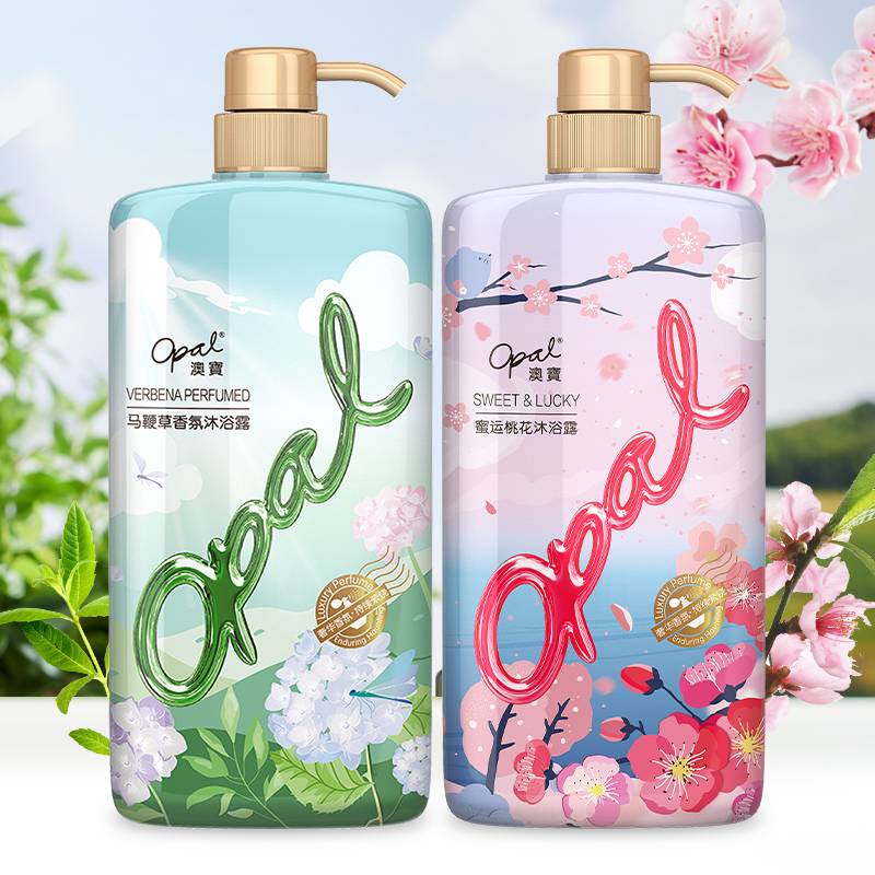 澳宝沐浴露马鞭草桃花清新保湿800ml*2