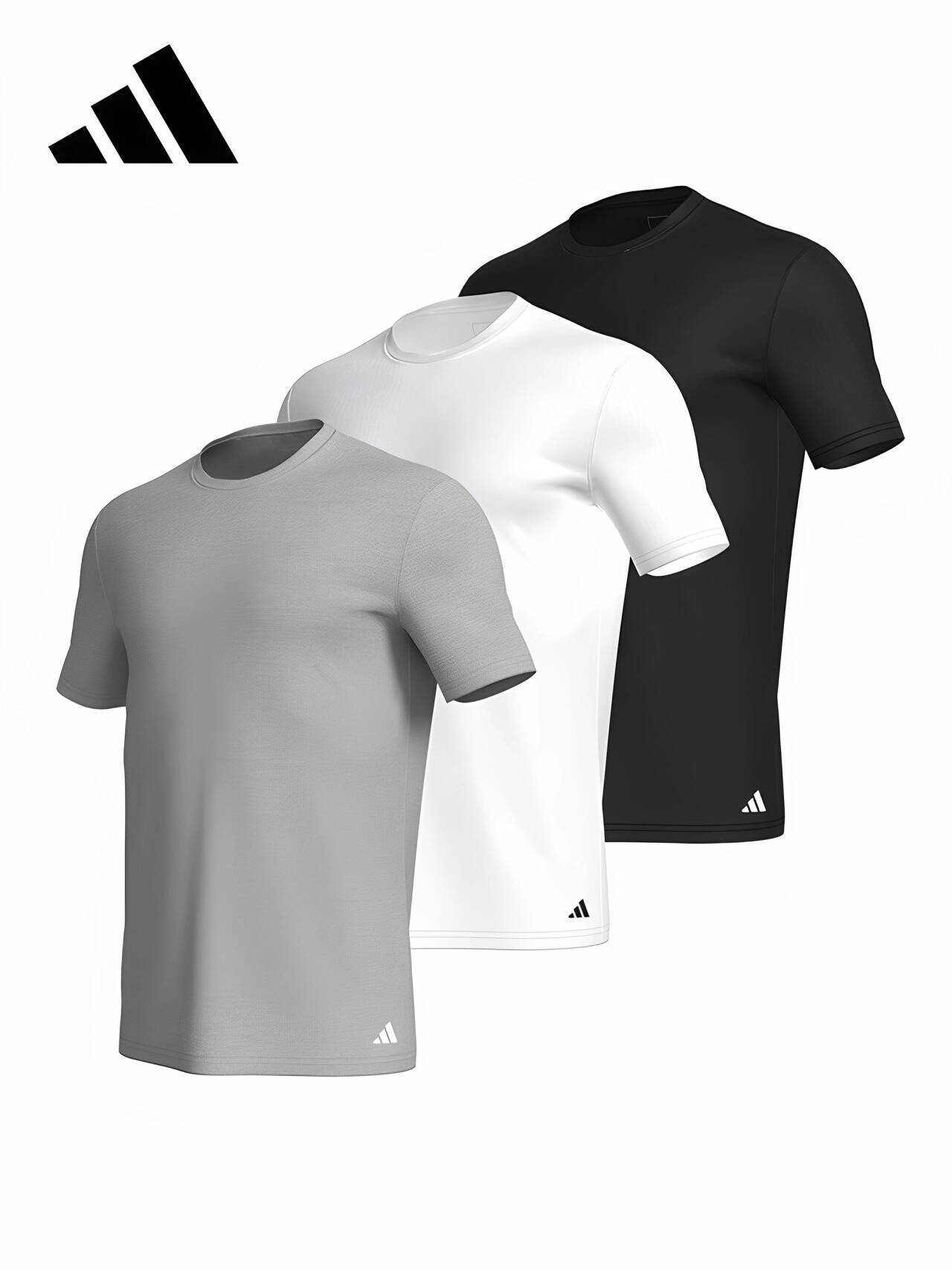 阿迪达斯100%棉T恤3件到手价136元，折合45元/件比李宁还低