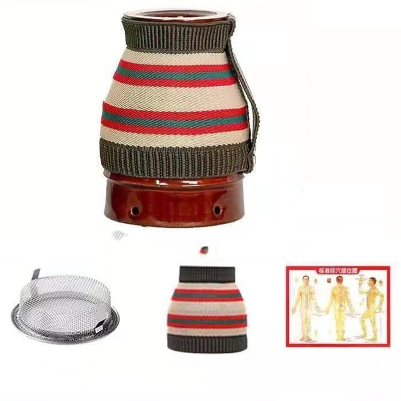 艾灸罐陶瓷刮痧杯器无烟套装