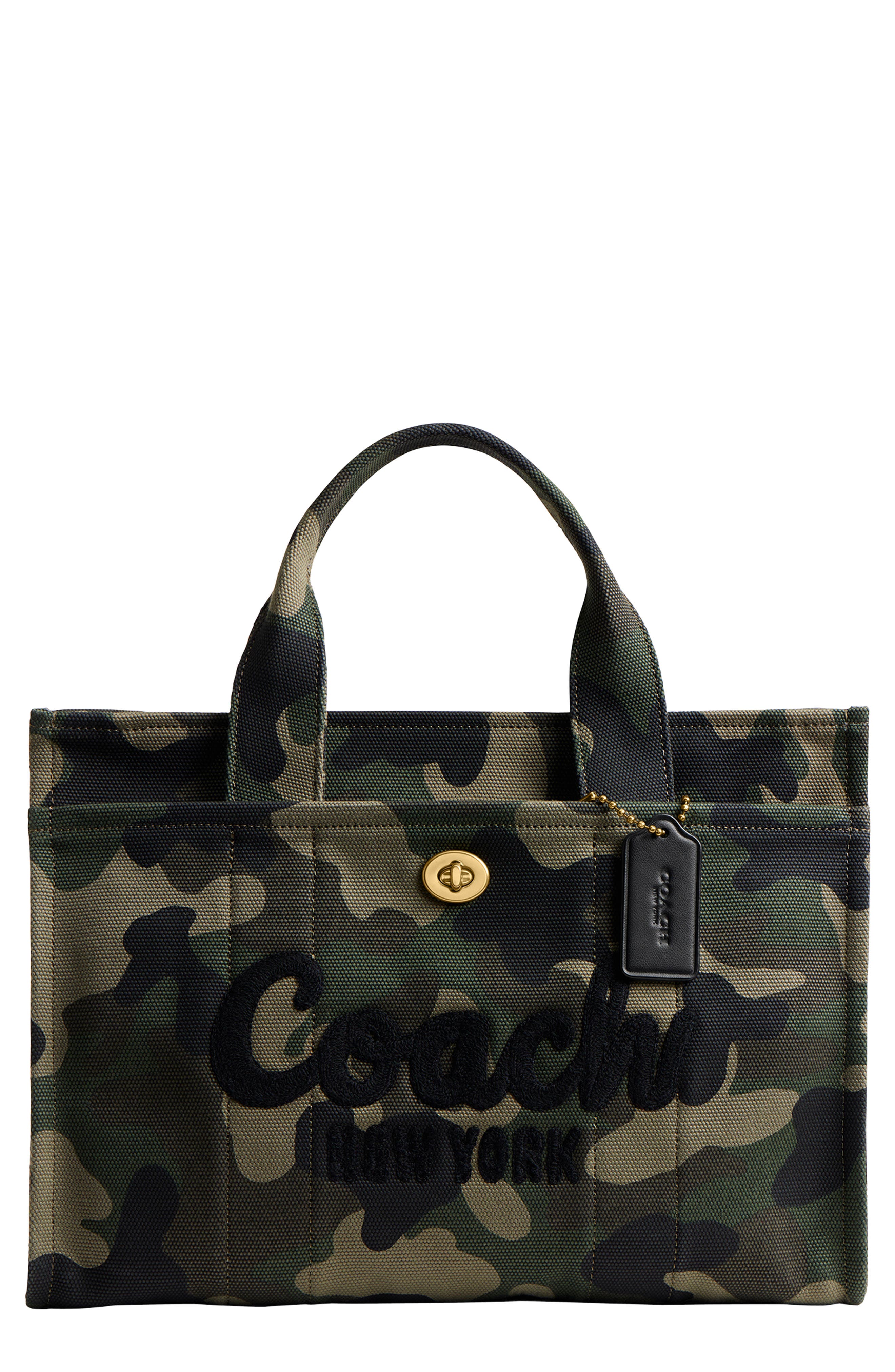 COACH Camo Print Canvas Cargo Tote