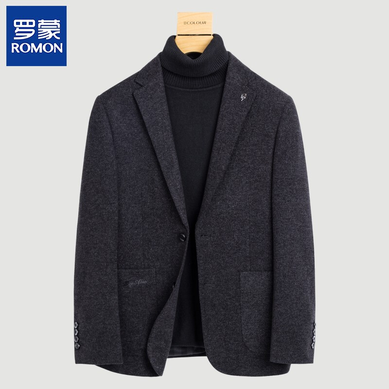 【JD专卖店】罗蒙 休闲西装外套男 深灰色 170