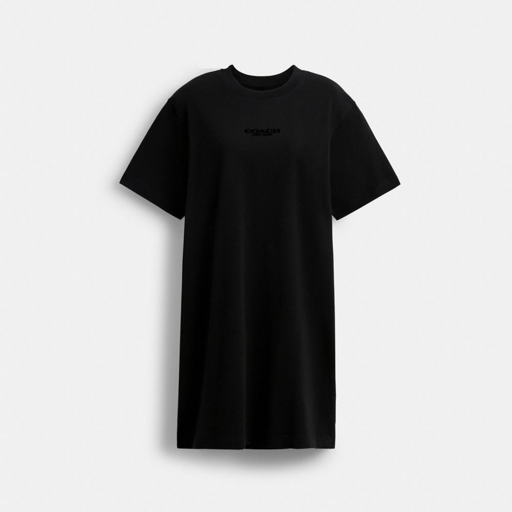 coach new york t shirt dress in organic cotton CBF37-BLK