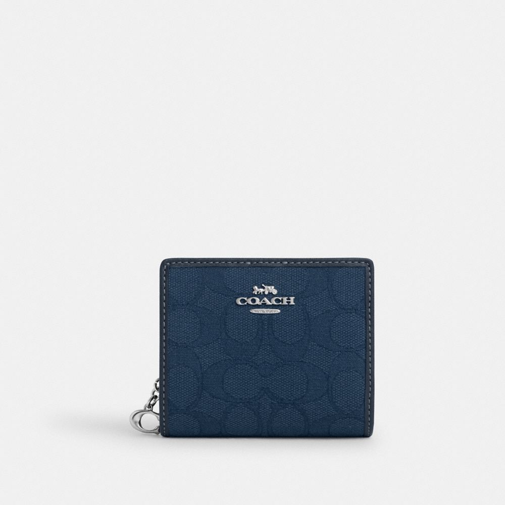 coach snap wallet in signature jacquard CU401-SVPM1