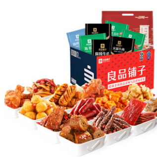 【折18.9元/件】37.8元包邮！良品铺子零食大礼包猪肉脯解馋熟食零食（任意搭配2件）