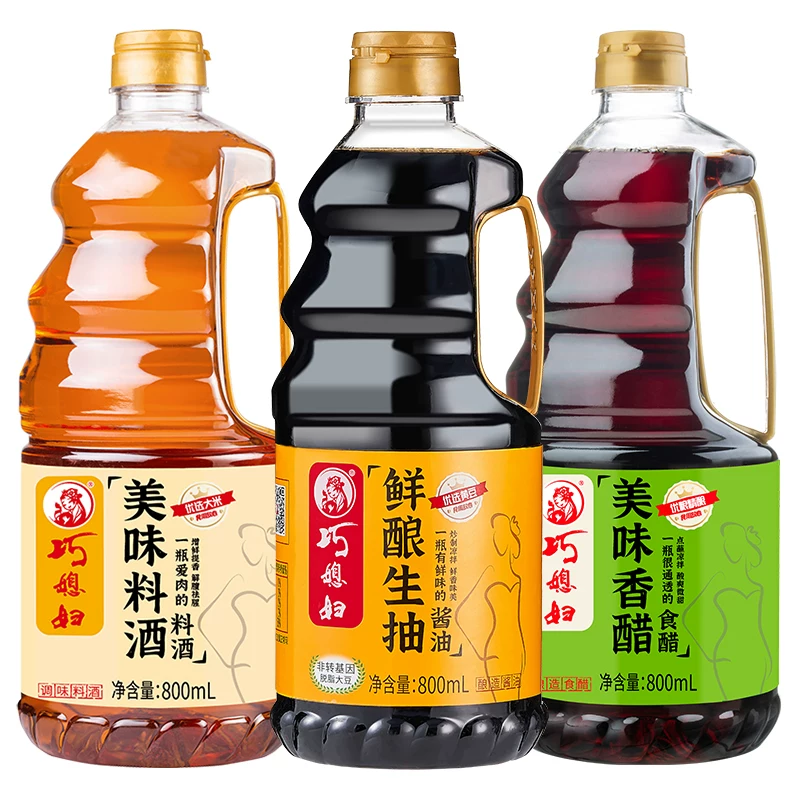 巧媳妇金标生抽酿造酱油生抽陈醋米醋料酒老抽原汁调味家庭组合