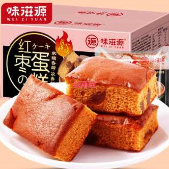 18.9元包邮！味滋源 红枣蛋糕 800g *共2箱