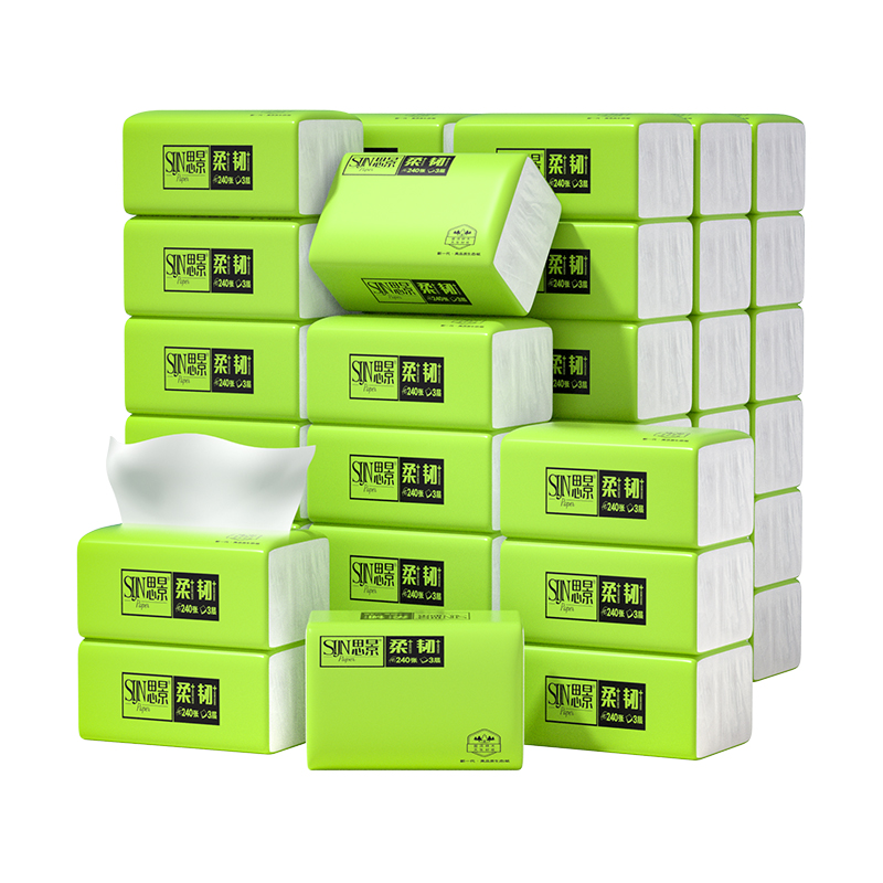 【拍30包】思景母婴原木整箱抽纸