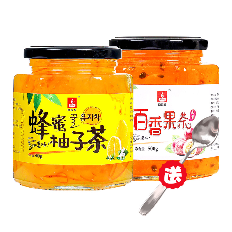 【溢香醇】蜂蜜柚子茶2罐（送梅森杯+勺子）