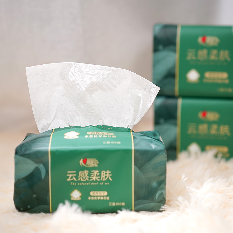 M码！【心相印旗舰店】抽纸3层24包100抽