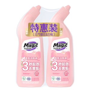 妙管家樱花白桃香氛洁厕液500g*2瓶洁厕灵马桶清洁剂除垢祛味抑菌