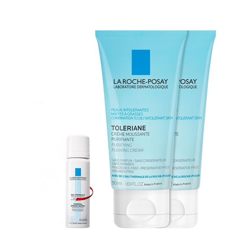 理肤泉泡沫洗面奶2支+赠喷雾50ml
