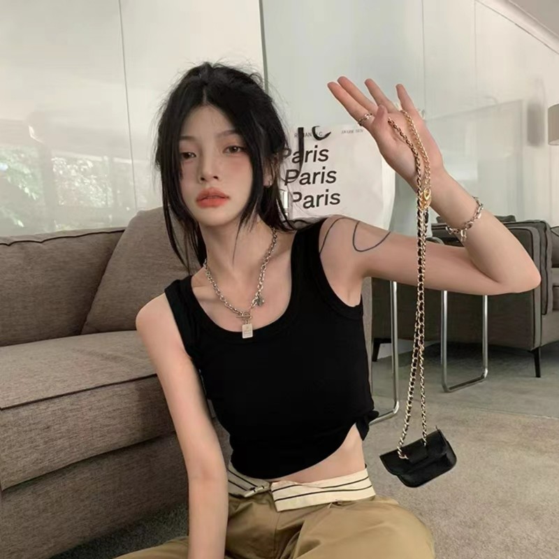 燕莉安辣妹纯色基础百搭吊带背心