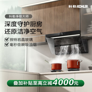 京东 科勒净烟大师触底好价 咨询下单至高降4000元