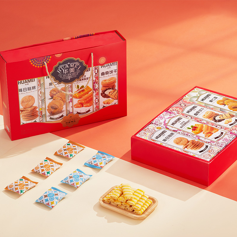 【单件5折】华美休闲零食糕点1080G大礼包
