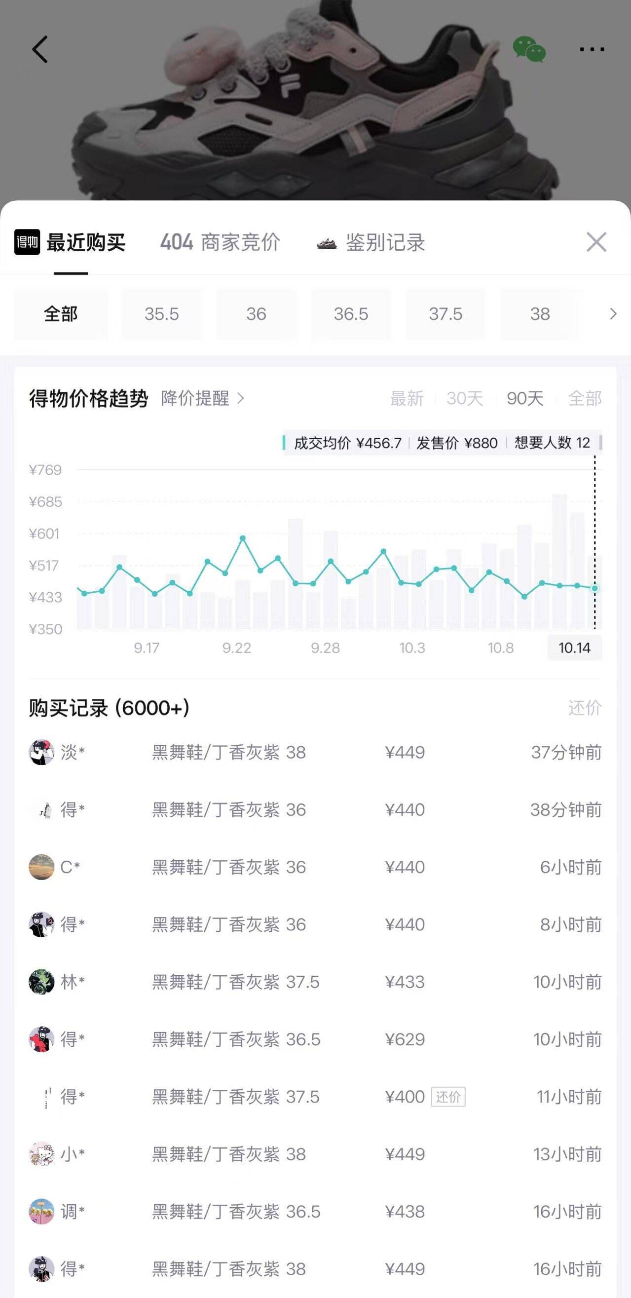 斐乐英文店厚底硬糖预售：领券到手价281元，得物同款449元