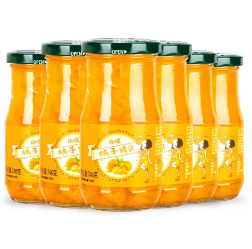 6.9元包邮！琼皇 橘子罐头 248g*6罐