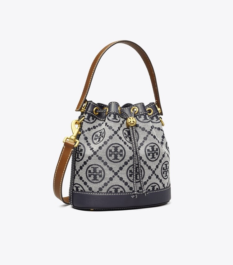 Tory Burch 汤丽柏琦T MONOGRAM 水桶Tory Navy