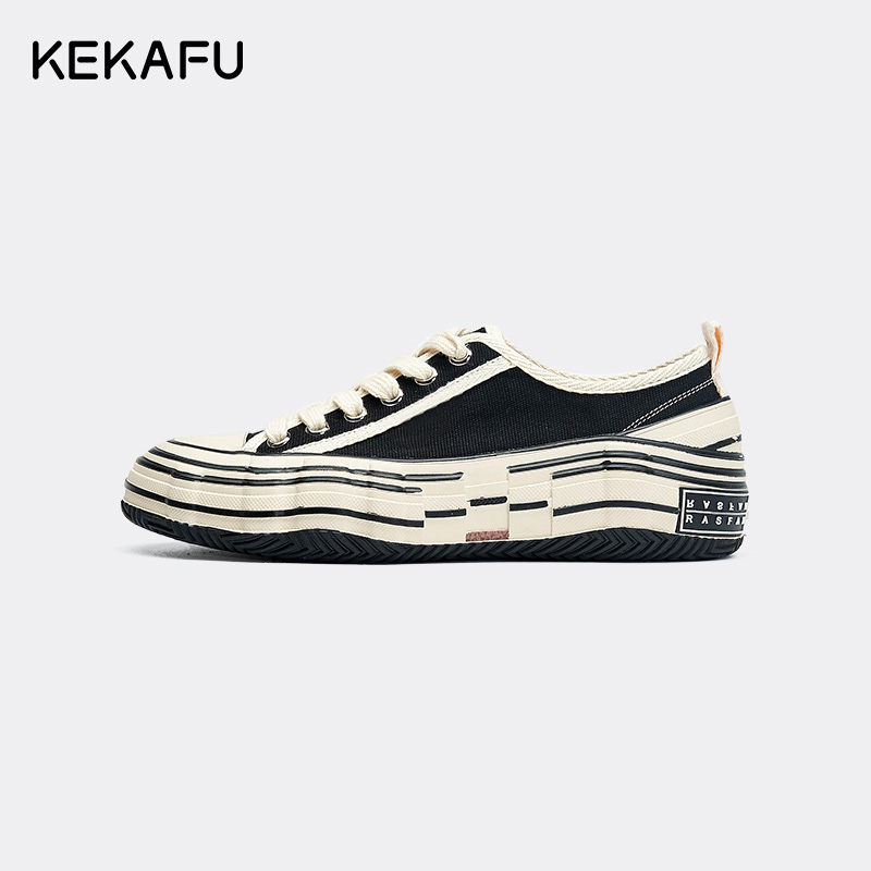 珂卡芙帆布鞋2022新款板鞋溶解鞋厚底小白鞋