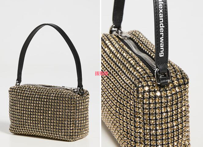 Alexander Wang 中号柠檬黄钻包，7折$486.5