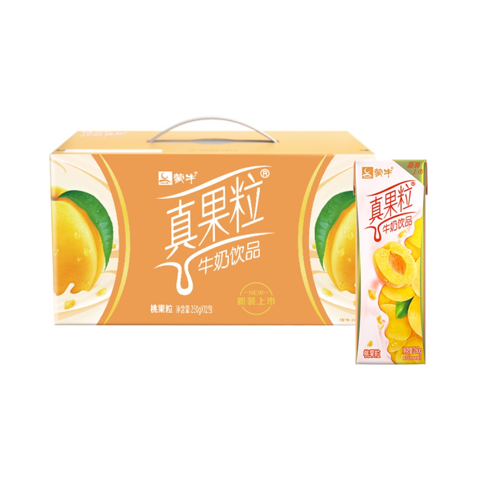 拍5件，蒙牛桃果粒250g*60盒