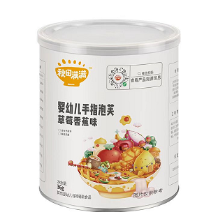 4.9元包邮！秋田满满 婴儿零食手指泡芙条 36g