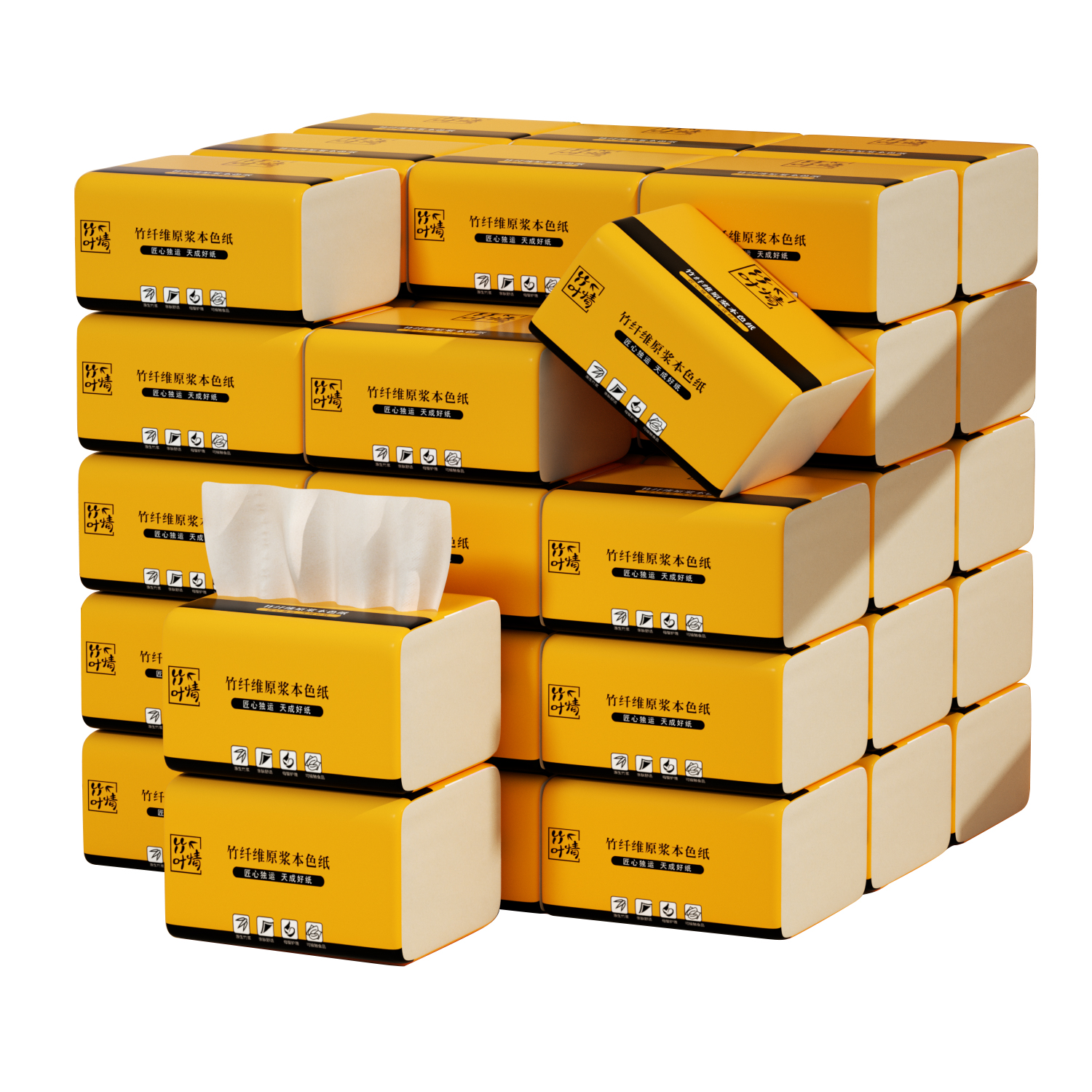 40包本色抽纸整箱批发家庭装餐巾纸