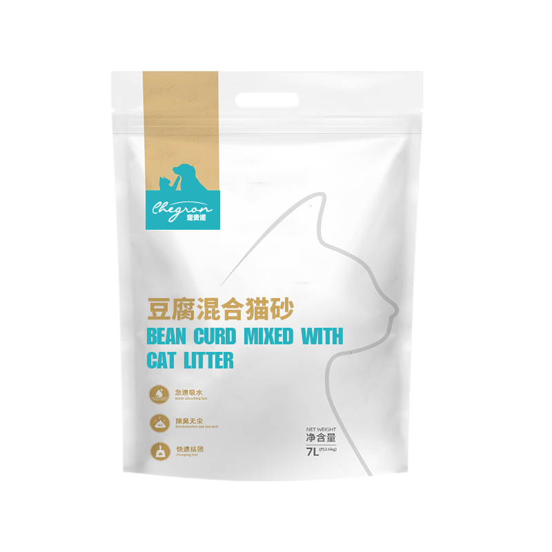 宠贵诺1.5mm膨润土豆腐混合猫砂大包7L