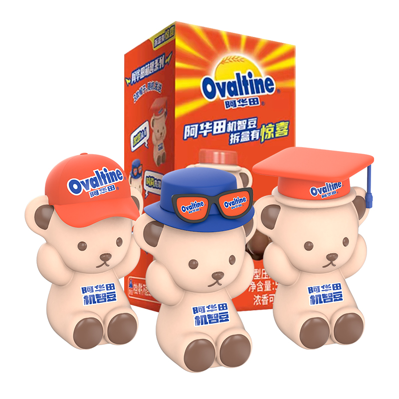 拍2件【阿华田】泰迪珍藏盲盒可可机智豆